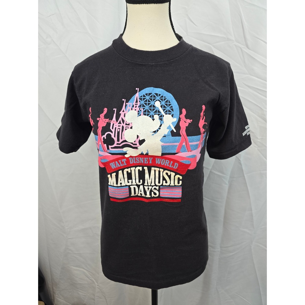 Vintage Walt Disney World Magic Music Days T Shirt Champion Black USA Medium
